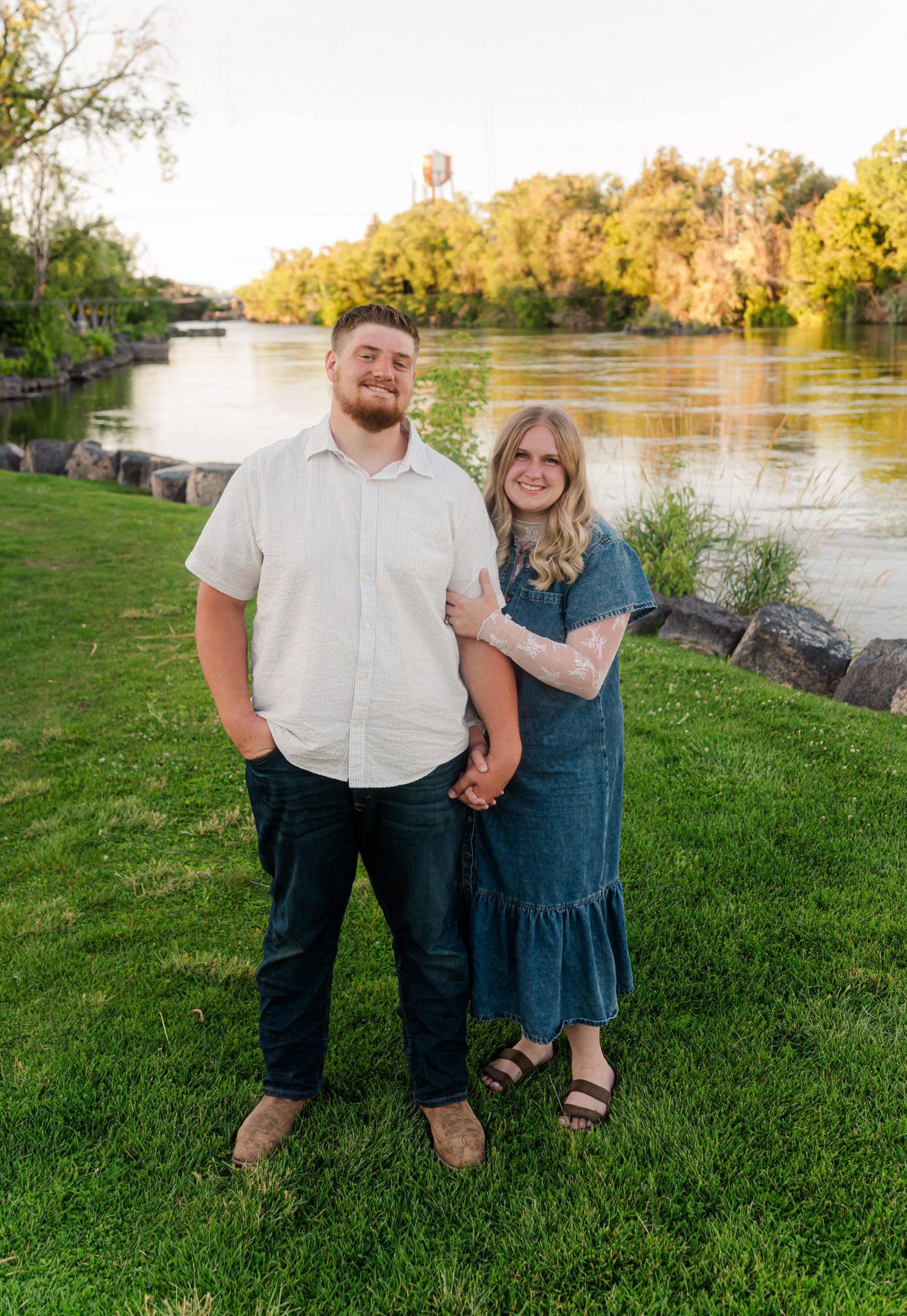 nikayla and cache by river photo